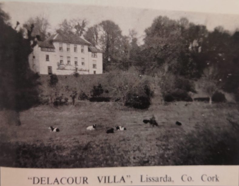 Postcard of Delacour Villa, Lissarda, Co. Cork | Austin O' Driscoll