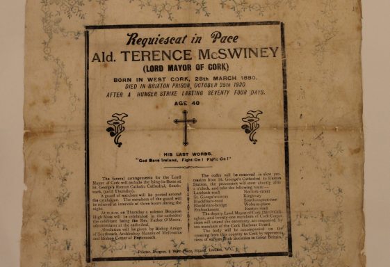 Memorial Paper Napkin for the Funeral of Terence MacSwiney